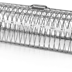 Flacher Drehspießhalter, Edelstahl