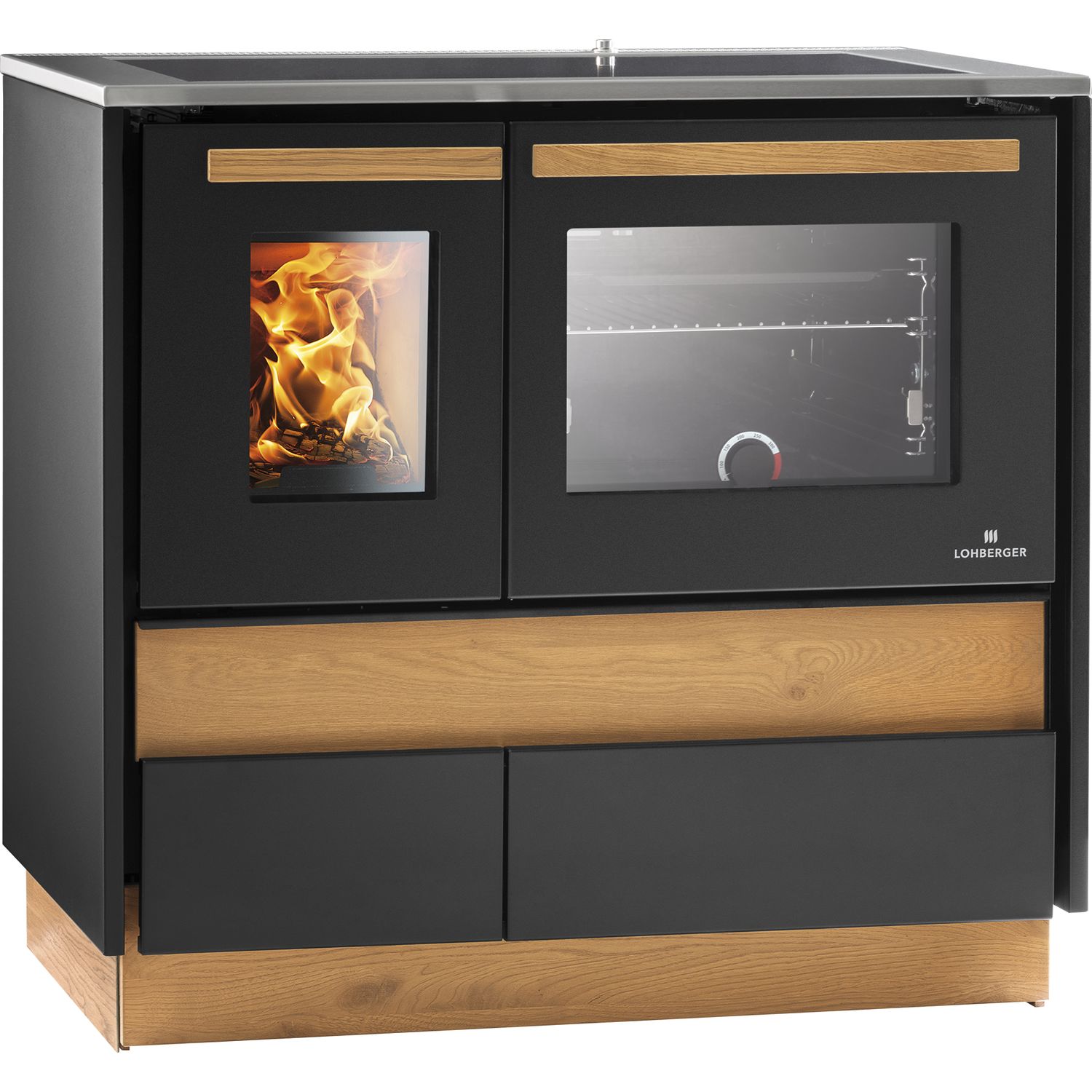 DV005-ppic_Lohberger_Festbrennstoffherd_Alpin_90_0 Festbrennstoffherd Dachstein Alpin 94, RA rechts – Bild 1