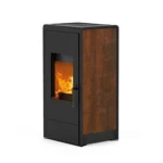 Kaminofen Rika Cook  Dekor Rosteffekt, Korpus schwarz