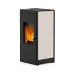 Kaminofen Rika Cook Dekor Weiss, Korpus schwarz