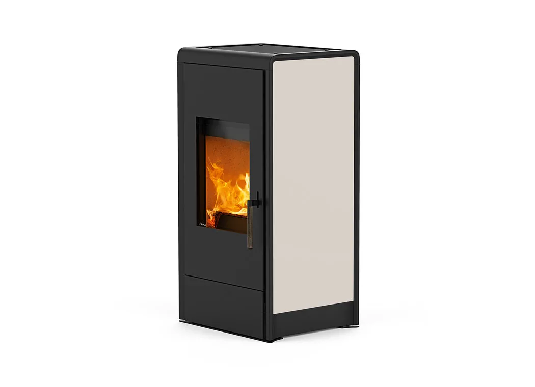 rika_cook_Weiss-jpg Kaminofen Rika Cook Dekor Weiss, Korpus schwarz – Bild 1