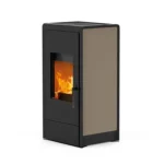 Kaminofen Rika Cook Dekor Creme, Korpus schwarz