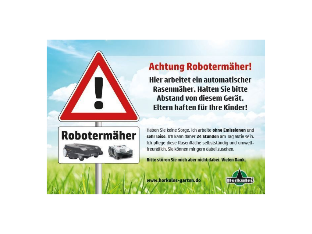 Kopie von pölzl_willhaben_produktbild - 2026-01-19T102928.773 Hinweisschild für Robotermäher – Bild 1
