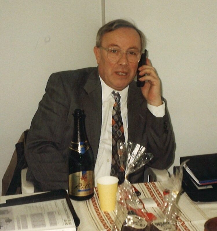 Unser Großvater und Firmengründer Johann Hans Pölzl bei einer Fachmesse